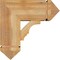 Ekena Millwork Balboa Arts and Crafts Rough Sawn Bracket w/ Offset Brace, Western Red Cedar, 8"W x 18"D x 18"H BKT0806X18X18BOA03RWR - alternate 3